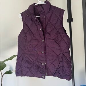Lands' End Women's Deep Purple Quilted Vest